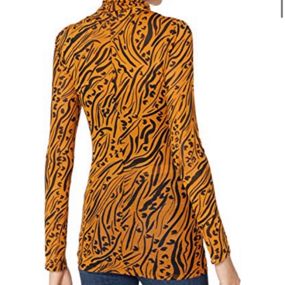 BCBGeneration Vibrant Orange Patterned Long Sleev… - image 10